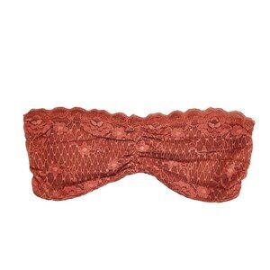 Free People Intimately FP Copper Lace Criss Cross Strappy Bra Bandeau UNpadded M